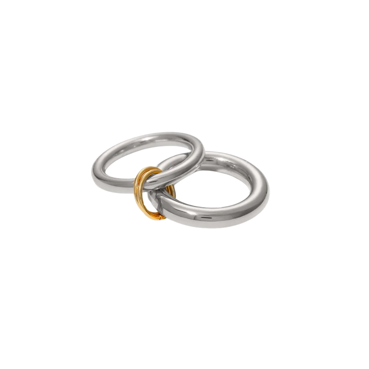 Anillo Doble Silver & Gold