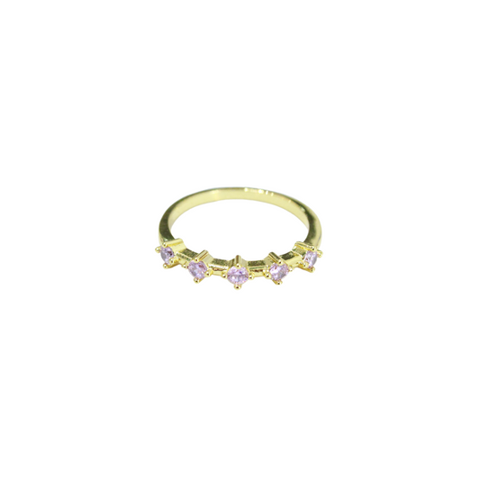 Anillo Cristales Lila