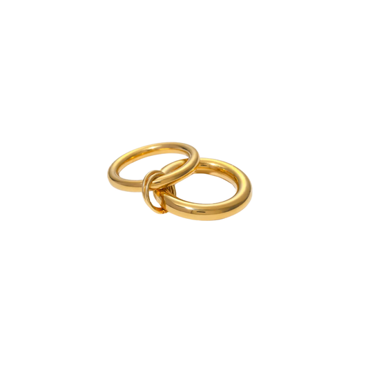 Anillo Doble Silver & Gold