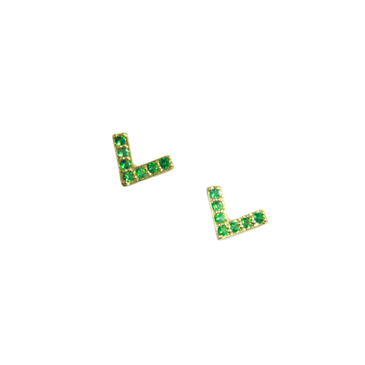 Aretes flecha verde