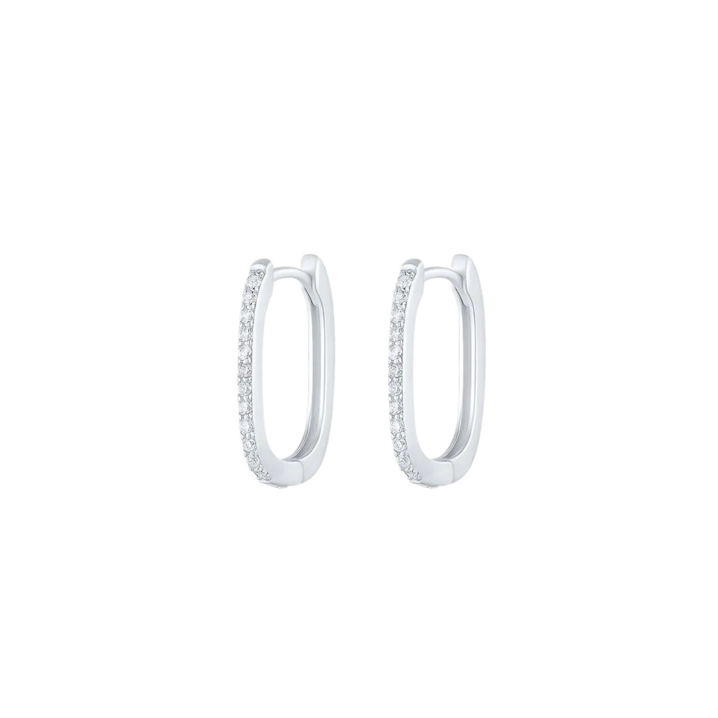 Hoops Plata Zirconias