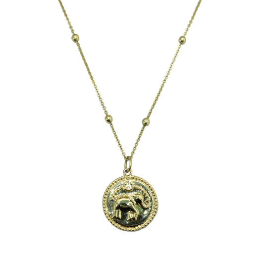 Collar Moneda Elefante