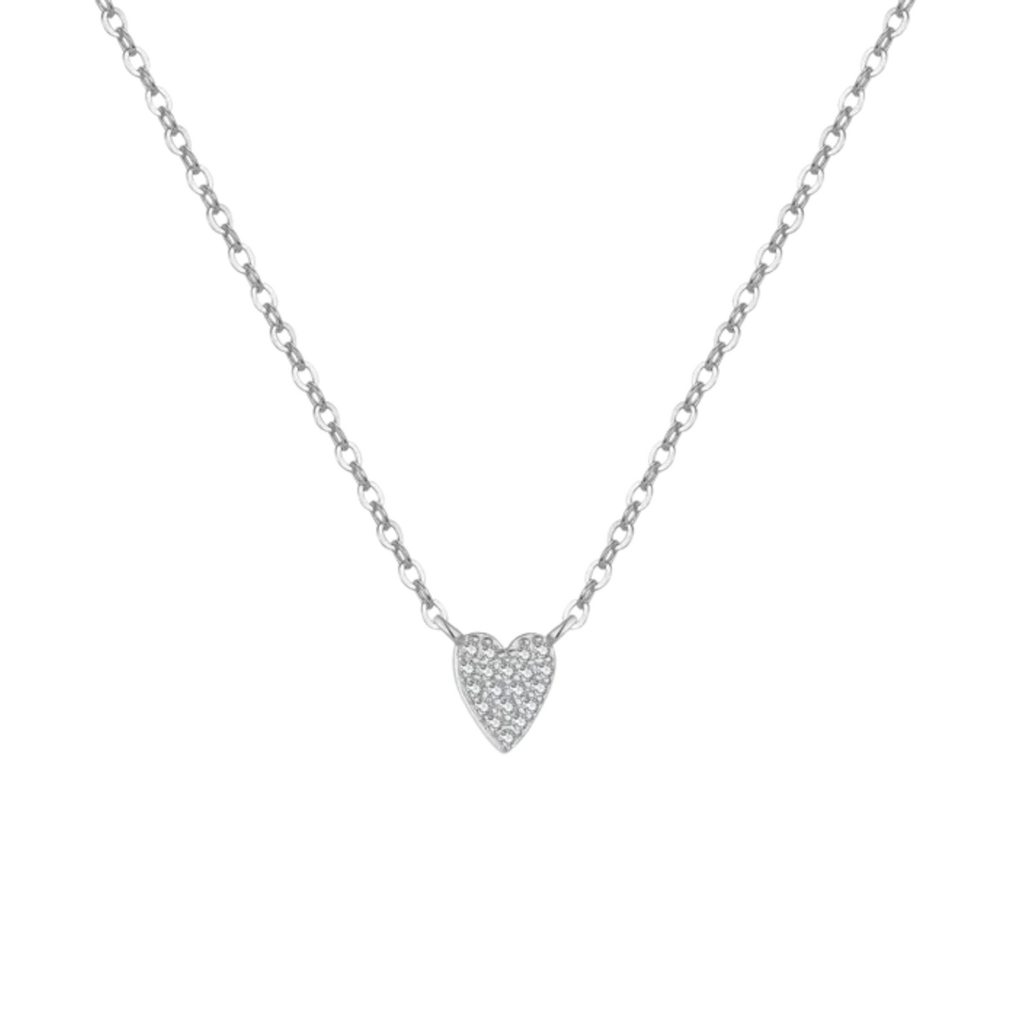 Collar Mini Corazón Zirconias