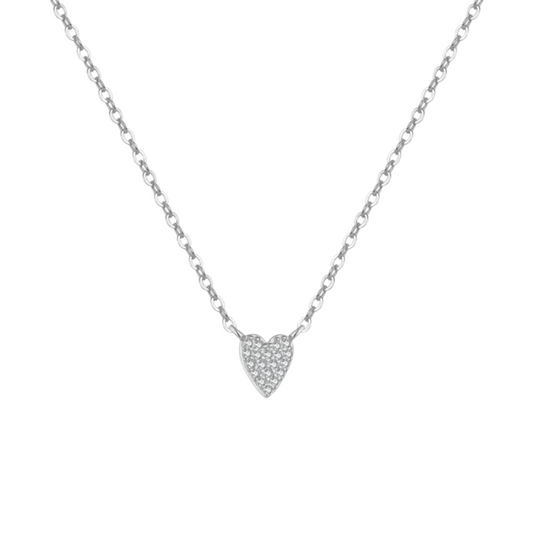 Collar Mini Corazón Zirconias