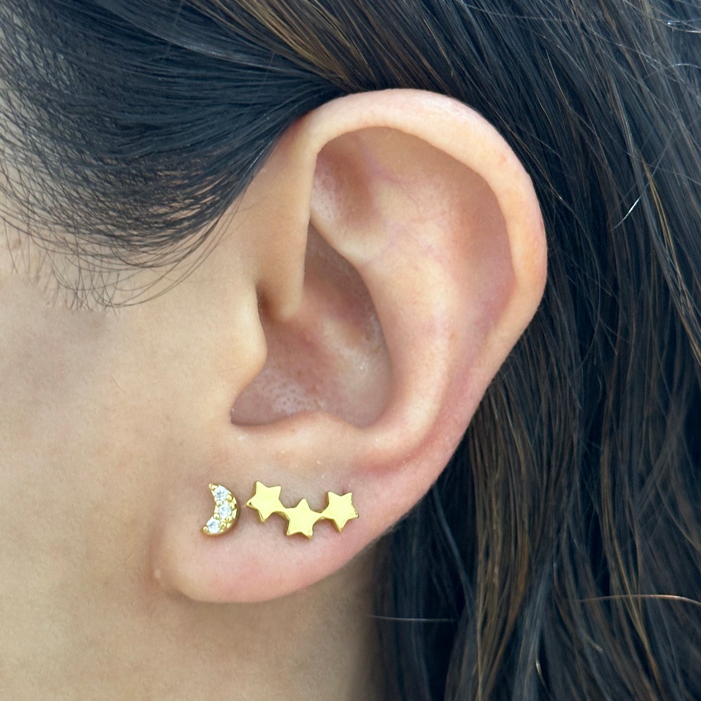 Aretes triple estrella